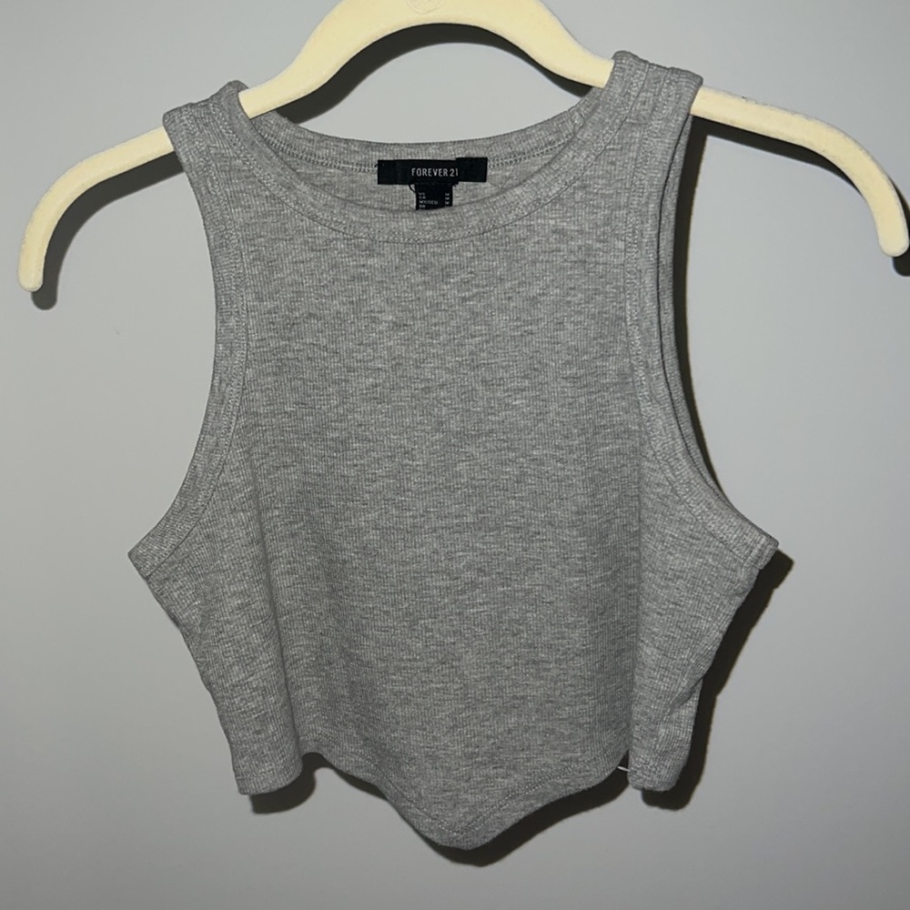 Forever 21 grey ribbed tank top